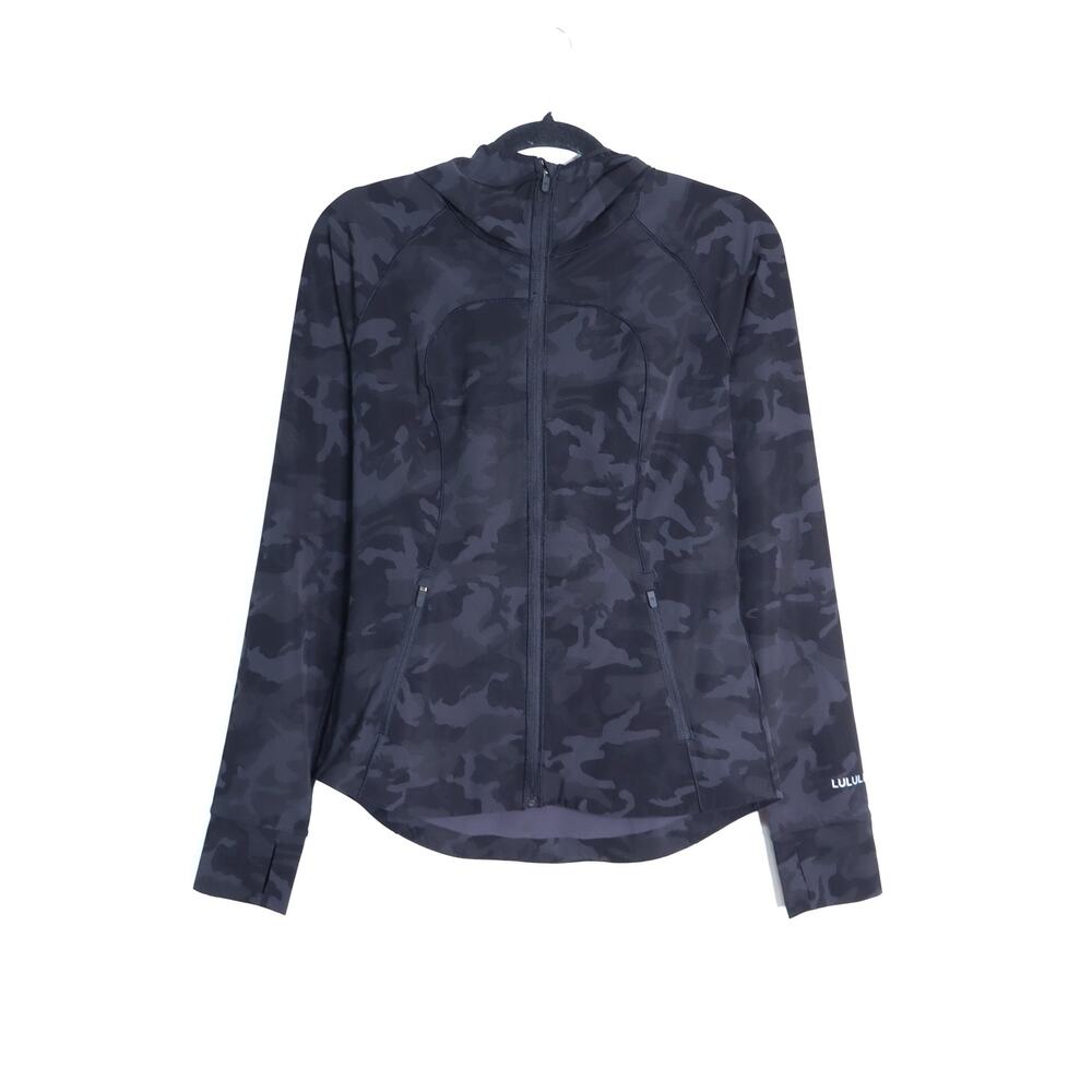 LULULEMON Windbreaker Mist Over Jacket Incognito Camo Multi Grey Women's 6